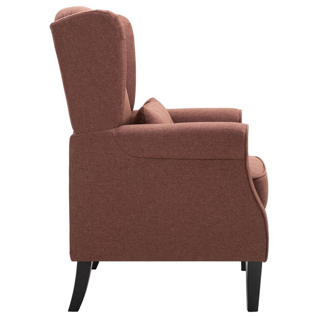 vidaXL Fauteuil stof bruin