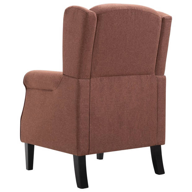 vidaXL Fauteuil stof bruin