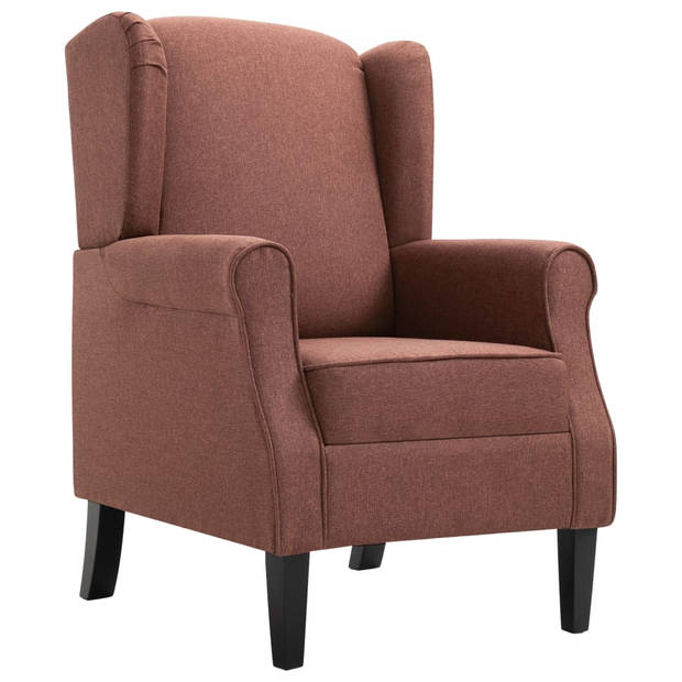 vidaXL Fauteuil stof bruin