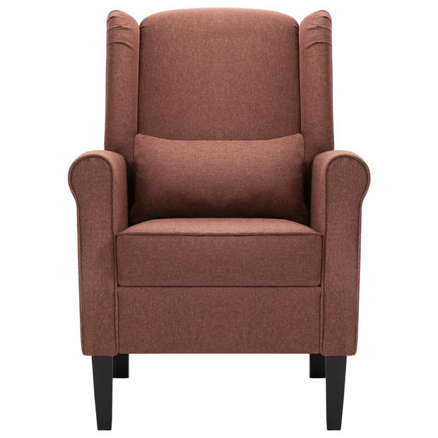 vidaXL Fauteuil stof bruin