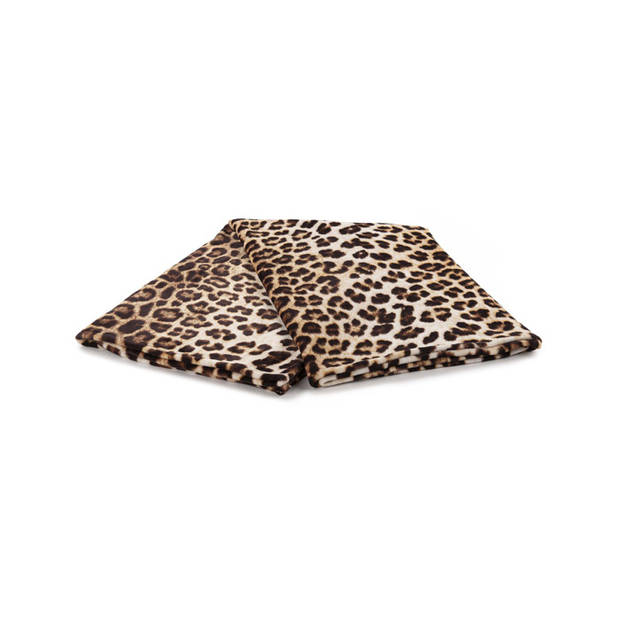Zo! Home Plaid Leopard - Bruin