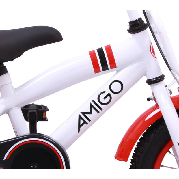 AMIGO Jongensfiets 2Cool 12 Inch 20 cm Jongens Terugtraprem Wit