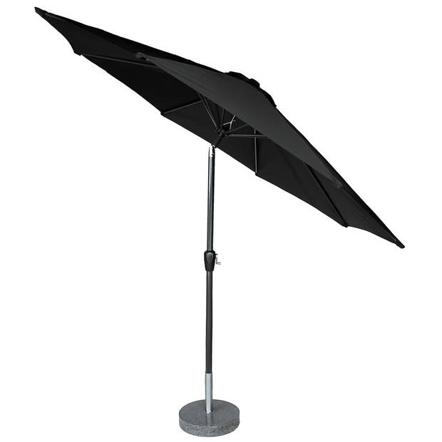 Kopu® Calma Parasol Rond 300 cm met Windvanger - Zwart
