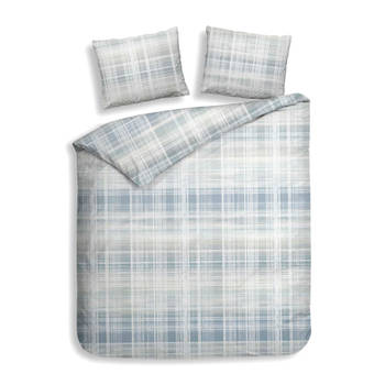 Heckett Lane Dekbedovertrek Flanel Izzy - illusion blue 200x200/220cm