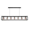 Freelight Hanglamp Esteso 7 lichts L 168 cm B 25 cm zwart