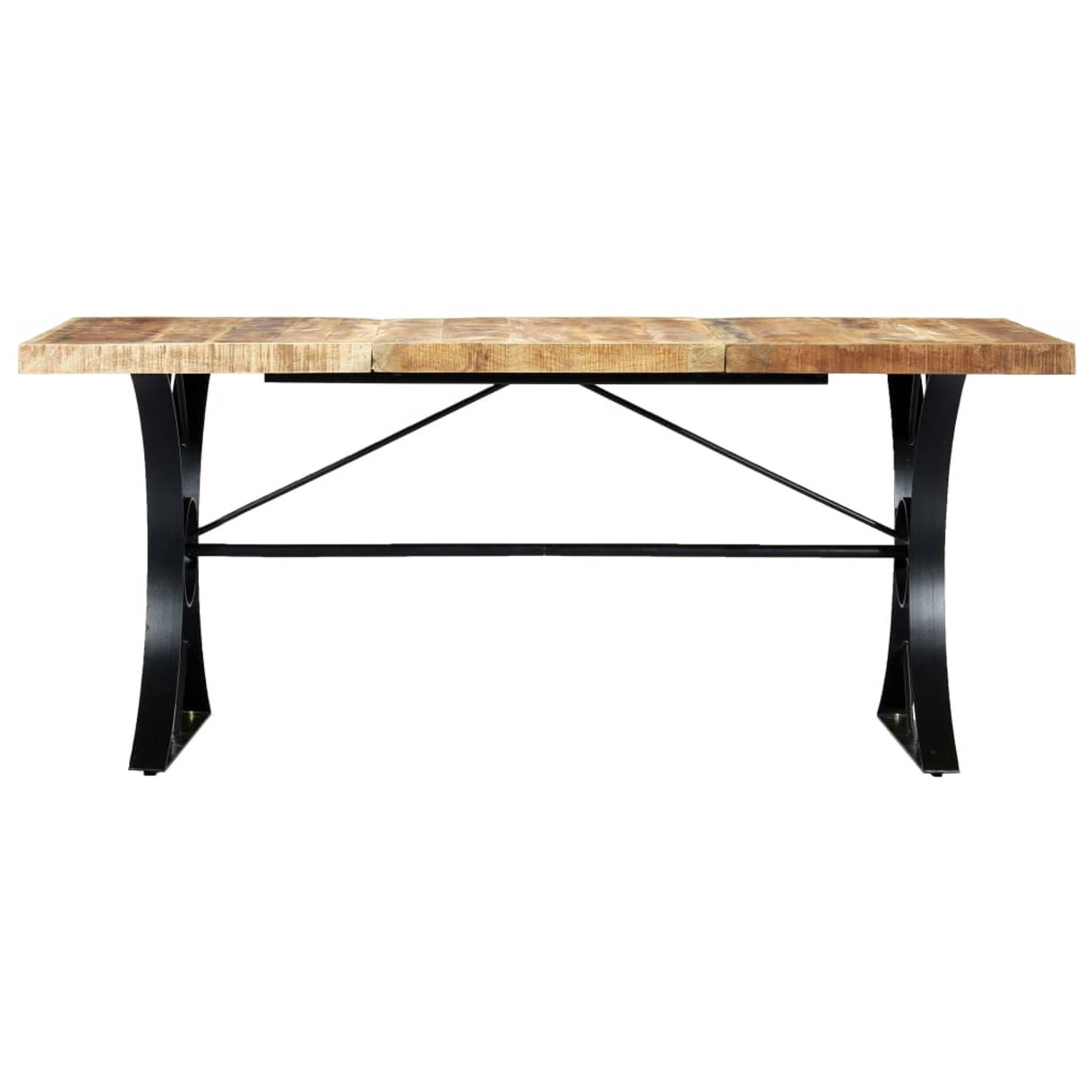 The Living Store Eettafel - Mango Hout - Industrieel - 180 x 90 x 76 cm