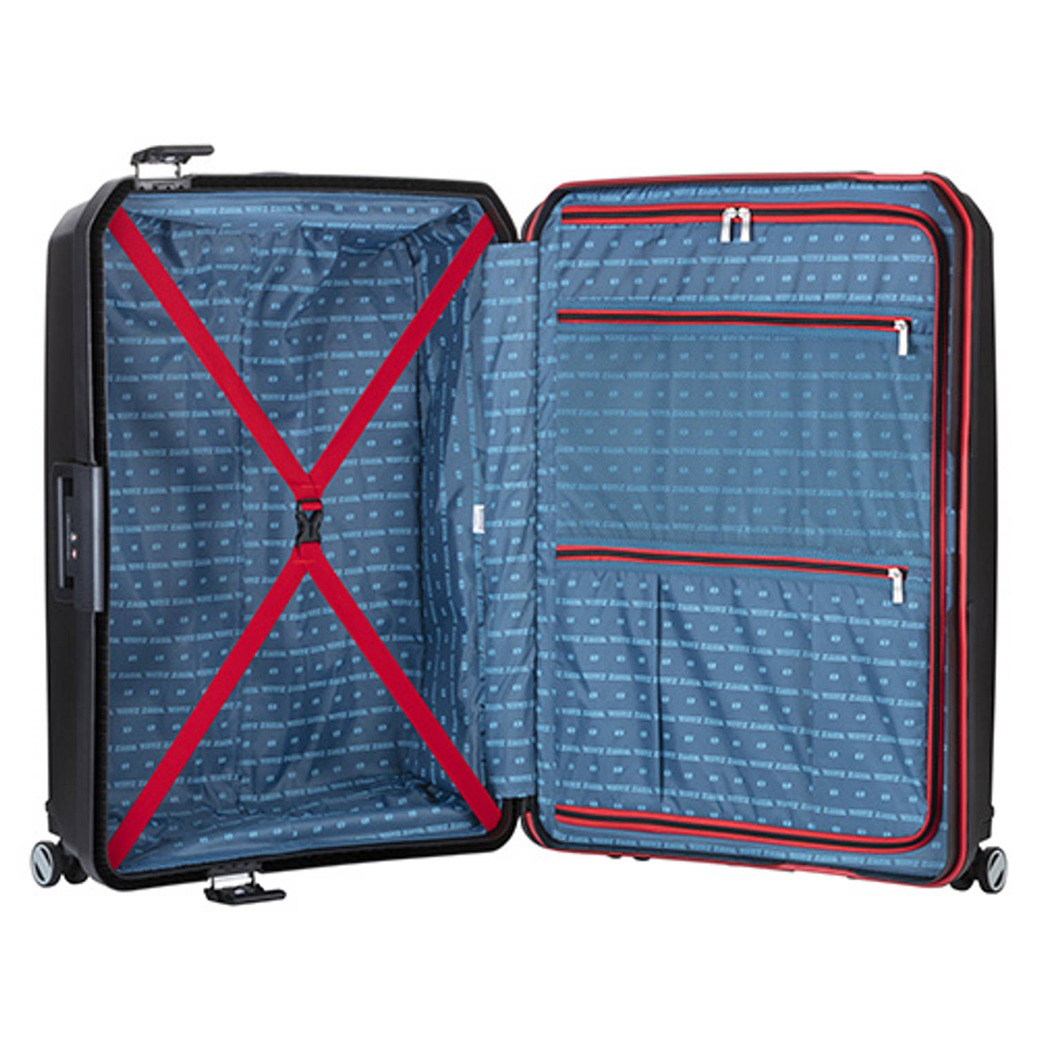 TravelZ Locker Reiskoffer – Oersterke veilige TSA koffer 75cm – Vaste en dubbele wielen - Zwart | Blokker