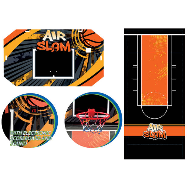 Eddy Toys basketbalset Air Slam 62 x 91 x 145 cm inc. 2 ballen