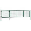 The Living Store Tuinpoort Groen - 350 x 125 cm - Staal Robuust en veilig incl - slot