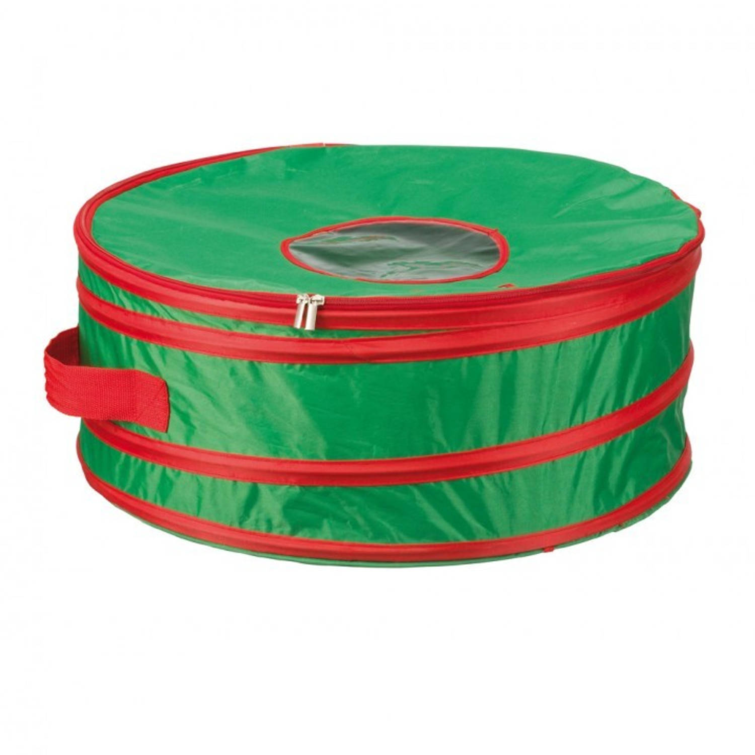Kersttas voor grote kerstkrans - groen/rood