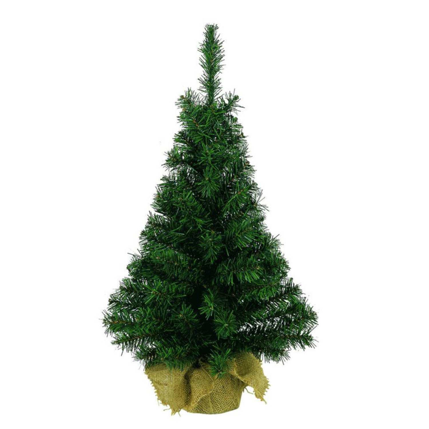 gevaarlijk Ontstaan Pathologisch Groene kunst kerstboom 90 cm met jute zak/kluit - Kunstkerstboom | Blokker