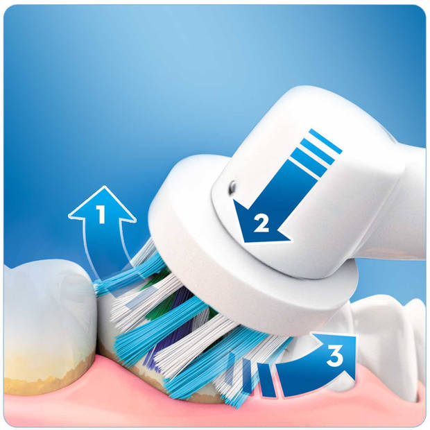 Oral-B elektrische tandenborstel Pro 2 2700 CrossAction blauw - 2 poetsstanden