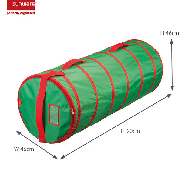 Sunware - Kersttas voor kerstboom groen rood - 46 x 46 x 115 cm