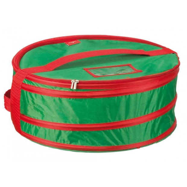 Kersttas voor kleine kerstkrans - groen/rood