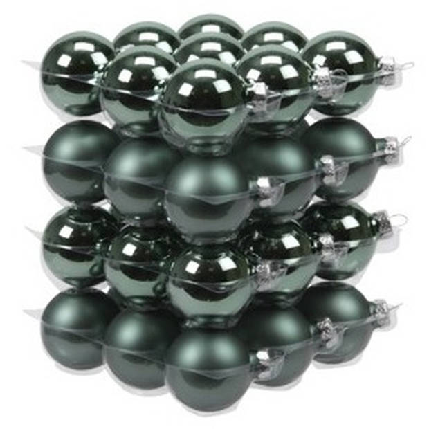 Emerald groen kerstballen pakket 88-delig Christmas Christmas Emerald Greenlake Glass - Kerstbal