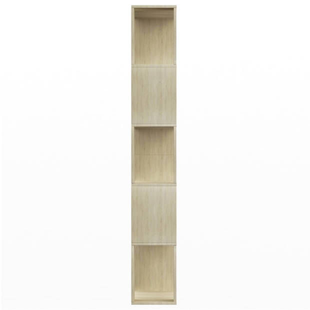 The Living Store Boekenkast - Sonoma eiken - 80 x 24 x 159 cm - 5 vakken