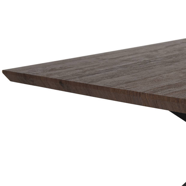 Beliani SPECTRA - Eettafel-Donkere houtkleur-MDF