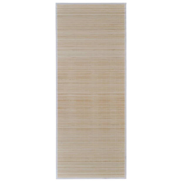 The Living Store Bamboe Tapijt - 120 x 180 cm - Natuurlijke Bamboekleur