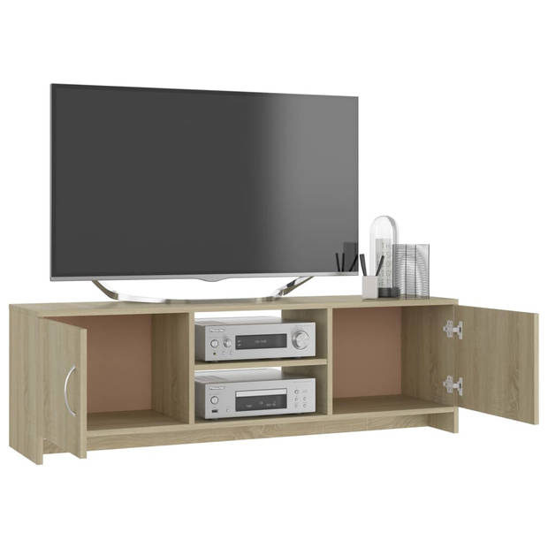 vidaXL Tv-meubel 120x30x37,5 cm bewerkt hout sonoma eikenkleurig