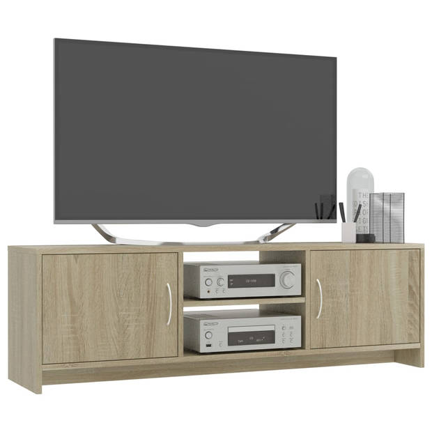 vidaXL Tv-meubel 120x30x37,5 cm bewerkt hout sonoma eikenkleurig