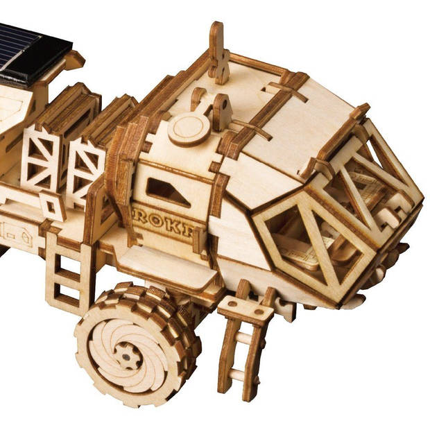 Robotime Hermes Rover met zonnecel LS504 - Houten modelbouw - DIY