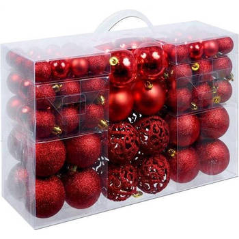 Christmas Gifts kerstballen 4-6 cm rood 100 stuks