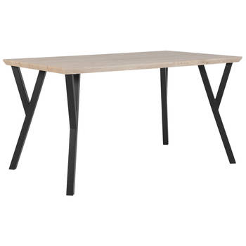 Beliani BRAVO - Eettafel-Lichte houtkleur-MDF