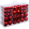 Christmas Gifts kerstballen 4-6 cm rood 100 stuks