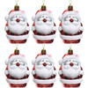 6x Kerstman kerstornamenten kersthangers 8 cm - Kersthangers