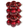 16x Glazen kerstballen mat en glans rood 8 cm - Kerstbal