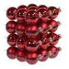 Othmar Decorations Kerstballen - 36x st - rood - D4 cm - glas - Kerstbal