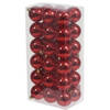 36x Kunststof kerstballen glanzend rood 6 cm kerstboom versiering/decoratie - Kerstbal