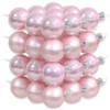 Othmar Decorations kerstballen - 36x st - roze - D4 cm - glas - Kerstbal