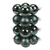 16x Glazen kerstballen mat en glans emerald groen 8 cm - Kerstbal