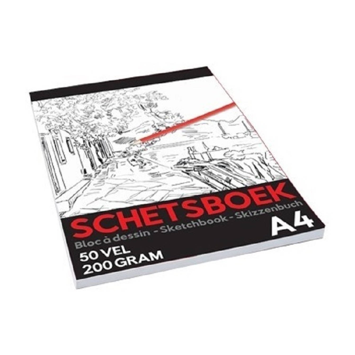 Schetsboek/tekenboek 50 bladzijdes 200 grams - Schetsboeken