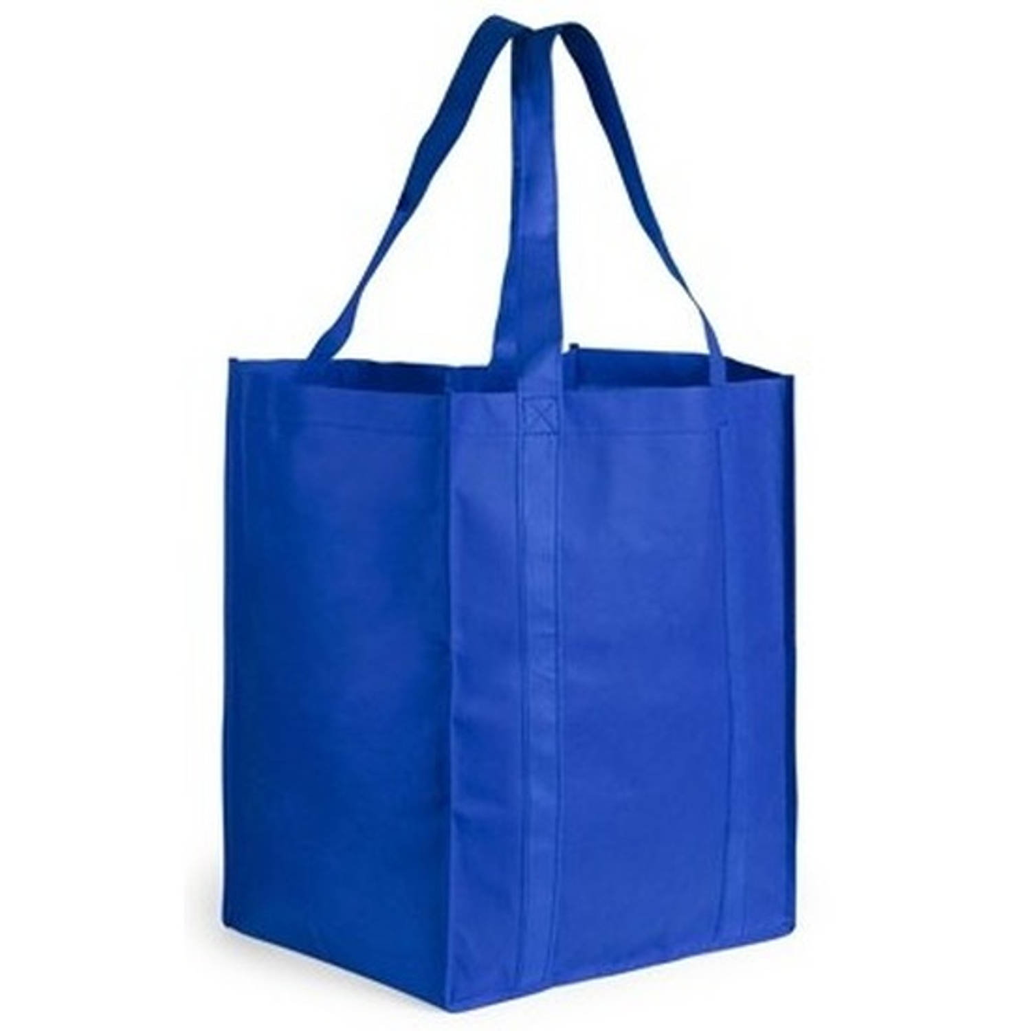 Landelijk beetje Varen Boodschappen tas/shopper blauw 38 cm - Boodschappentassen | Blokker