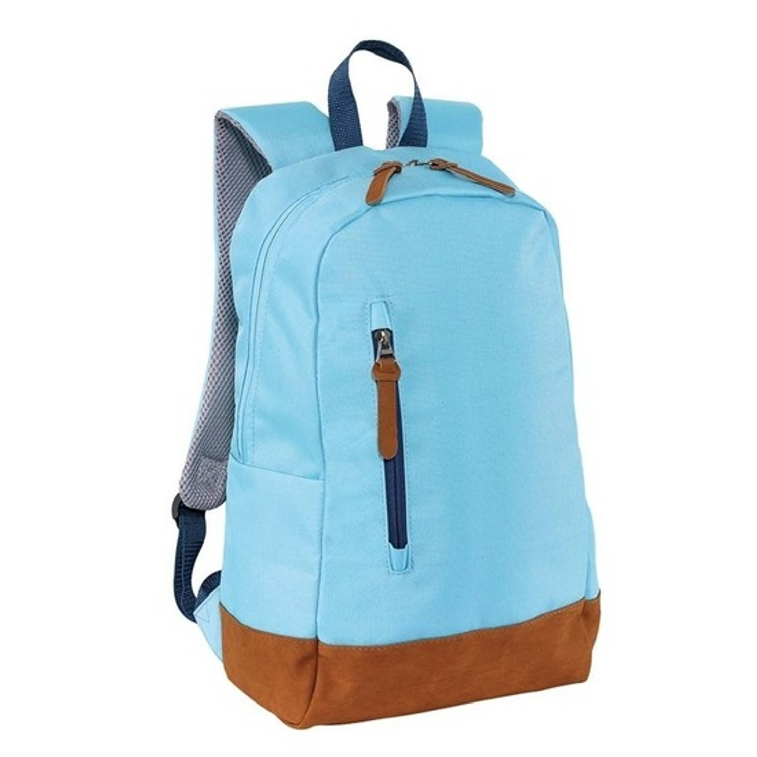 Schooltas/boekentas lichtblauw 45 cm - Rugzak