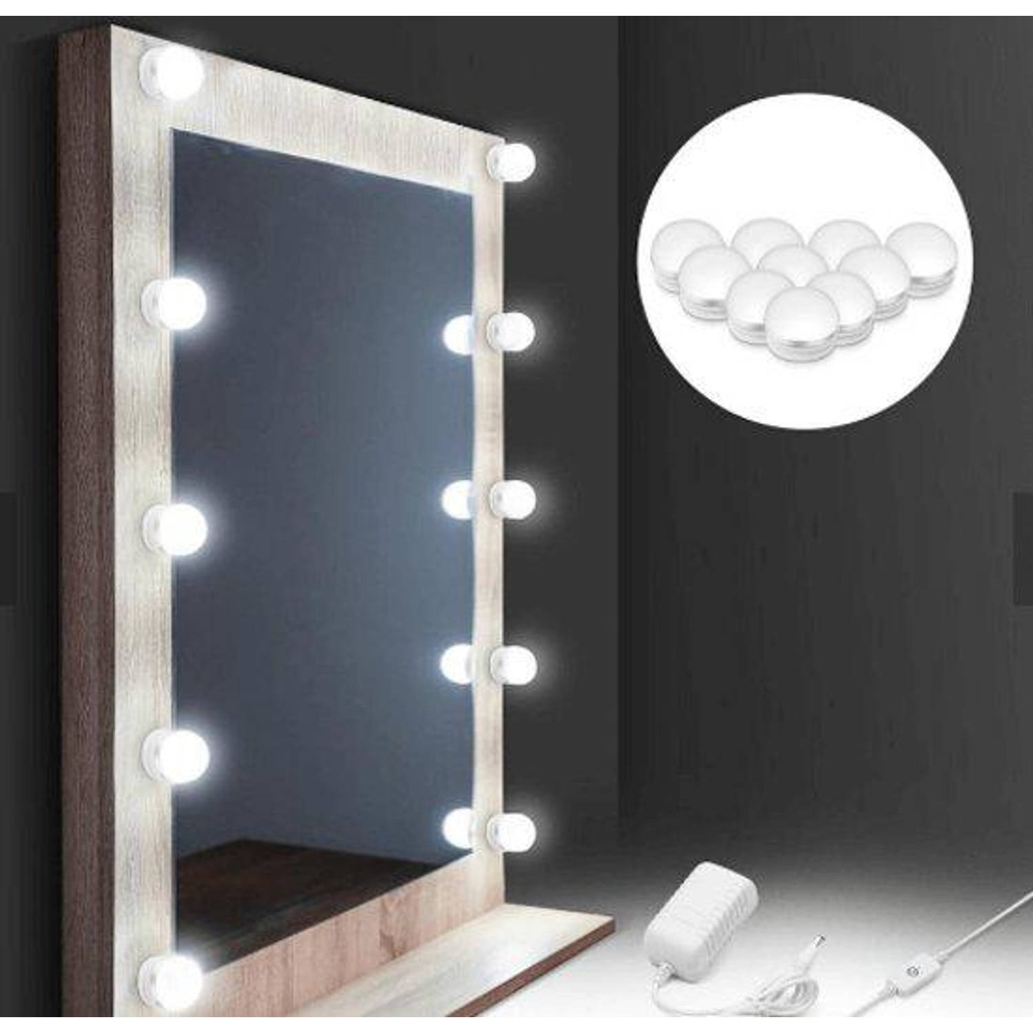 Controversieel Bestrating ritme Parya Official – Make up spiegel LED verlichting – Hollywood Spiegel lampen  | Blokker