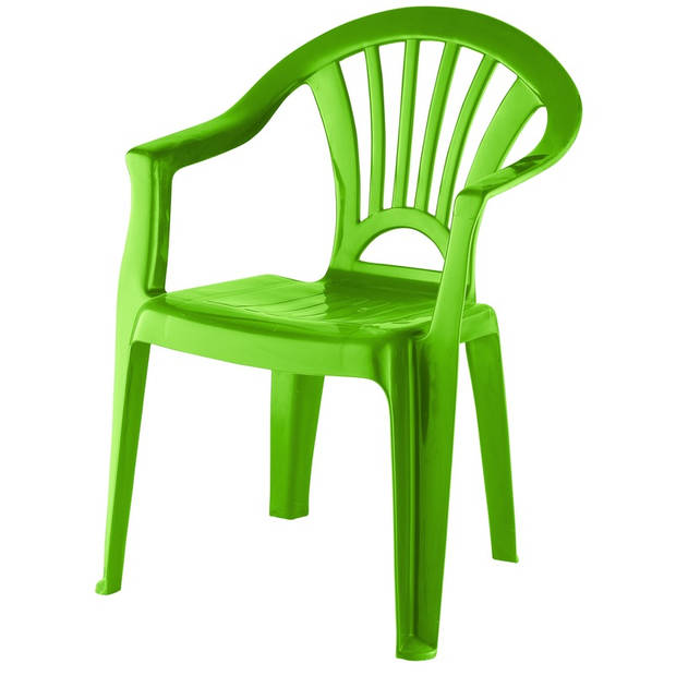 Kinderstoel groen kunststof 37 x 31 x 51 cm - Bistrostoel