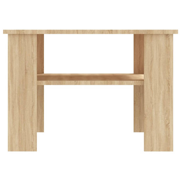 The Living Store Salontafel - Sonoma Eiken - 60x60x42cm - Stabiele duurzame constructie