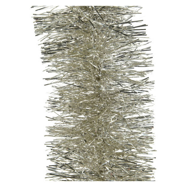 Decoris kerstslinger - licht parel/champagne - 270 x 10 cm - glans - Kerstslingers