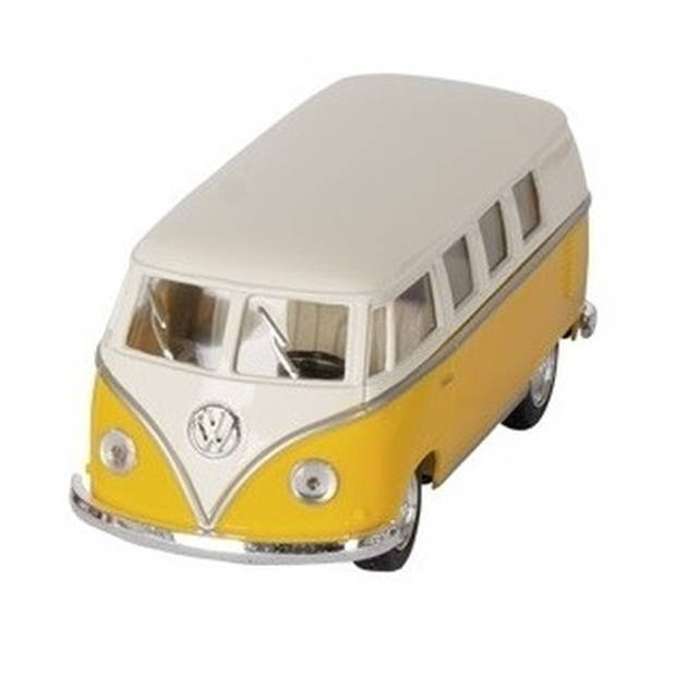 Schaalmodel Volkswagen T1 two-tone geel/wit 13,5 cm - Speelgoed auto's