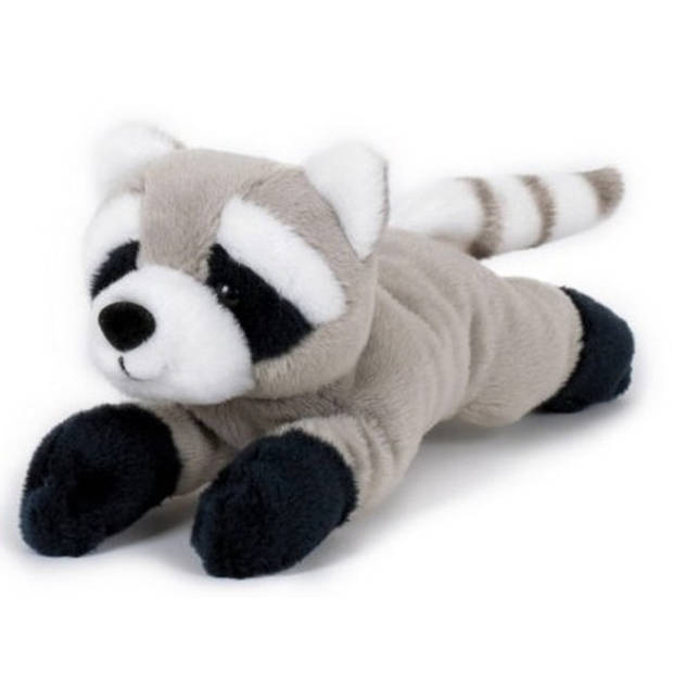 Pluche grijze wasbeer/wasberen knuffel 13 cm speelgoed - Knuffelberen