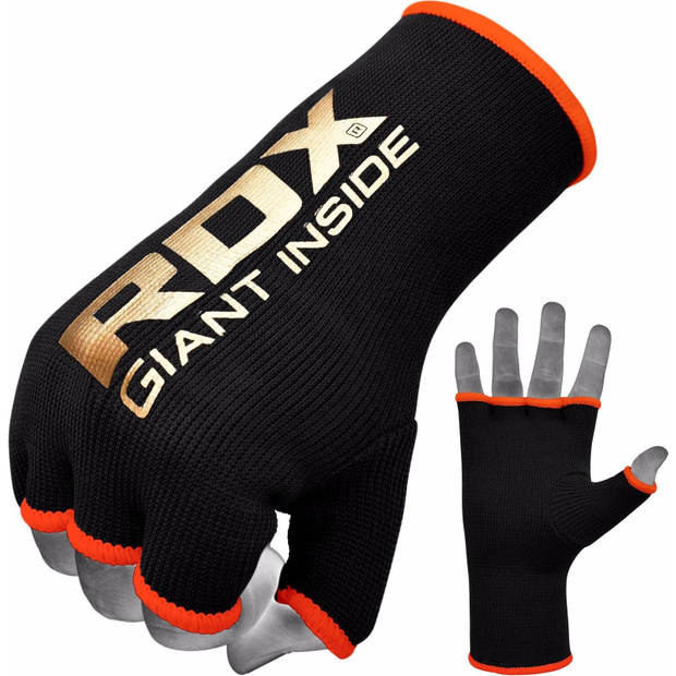 RDX Sports Hosiery Inner - Binnenhandschoenen - Zwart/Goud - Maat: M - Leer