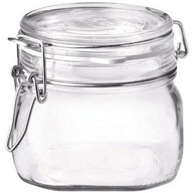 10x Luchtdichte potten transparant glas 500 ml - Weckpotten
