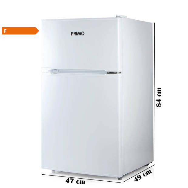 PRIMO PR102FR Koelkast tafelmodel met vriesvak - 87 liter inhoud - Wit - Koelkast tafelmodel vrijstaand - Koelkast met v