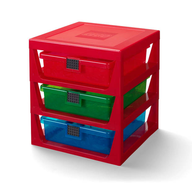 Lego - Opbergrek met 3 Lades - Polypropyleen - Rood