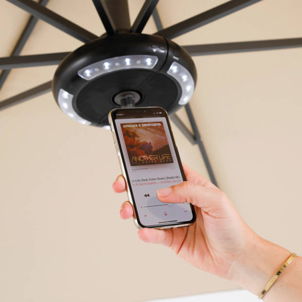 Madison - Parasol licht en muziek bluetooth