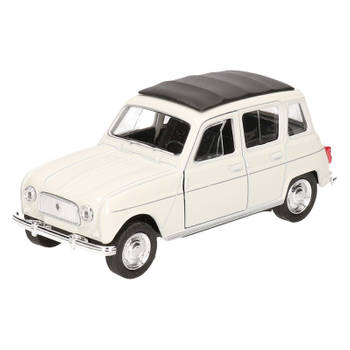 Schaalmodel Renault 4 wit 11,5 cm - Speelgoed auto's