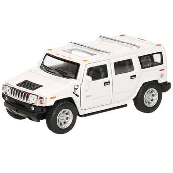 Schaalmodel Hummer H2 SUV wit 12,5 cm - Speelgoed auto's
